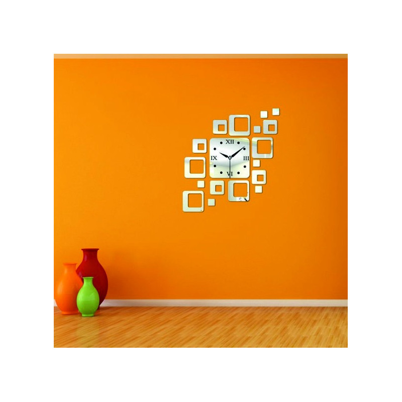 Wanduhr quadratisch modern 50x40 cm FIGARO