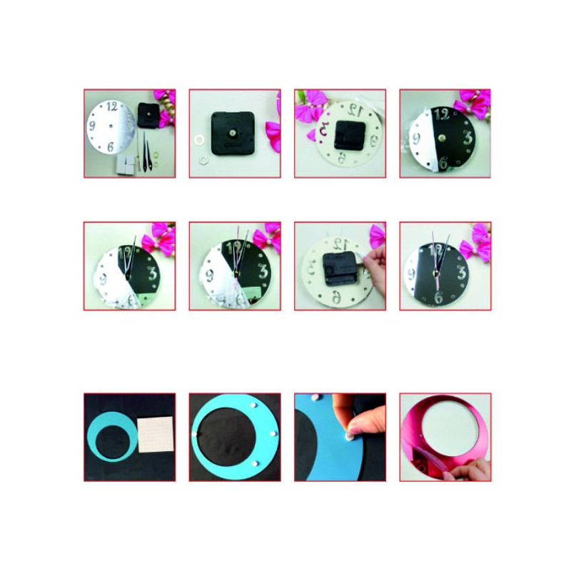 Wanduhr quadratisch modern 50x40 cm FIGARO