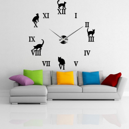 DIY CAFORD 2D Katze Wanduhr DIY CAFORD 2D Katze Wanduhr
