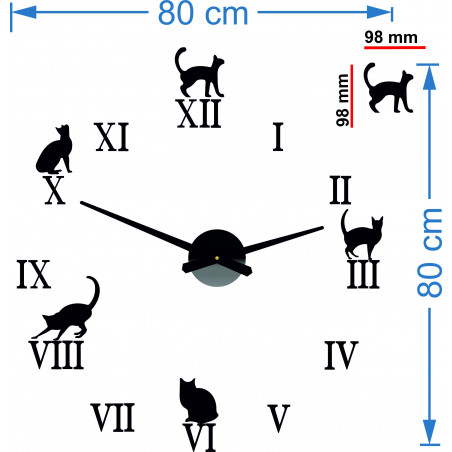 Katzen-Wanduhr Katzen-Wanduhr