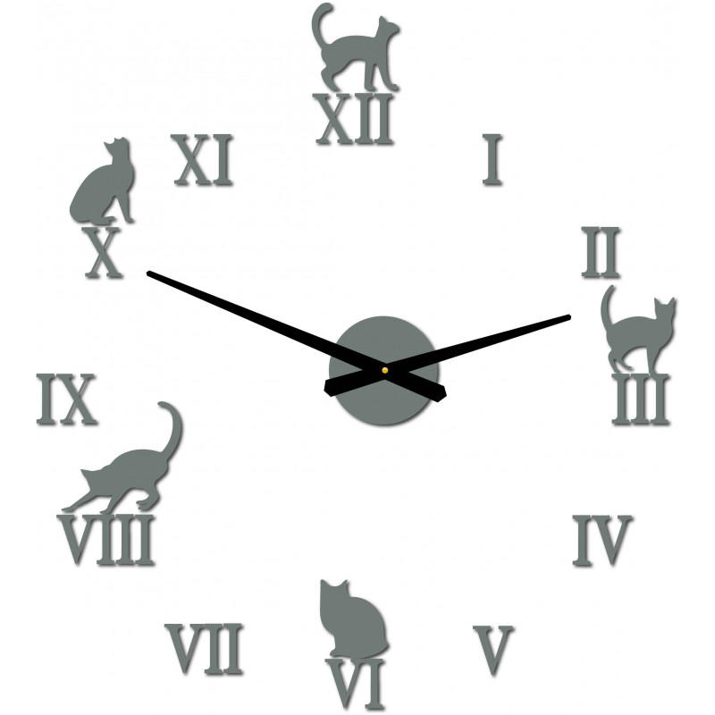 Katzen-Wanduhr