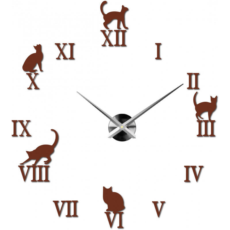 DIY CAFORD 2D Katze Wanduhr