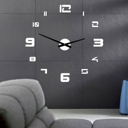Wanduhr selbstklebend groß Plexiglas DIY STRONGO Wanduhr selbstklebend groß Plexiglas DIY STRONGO