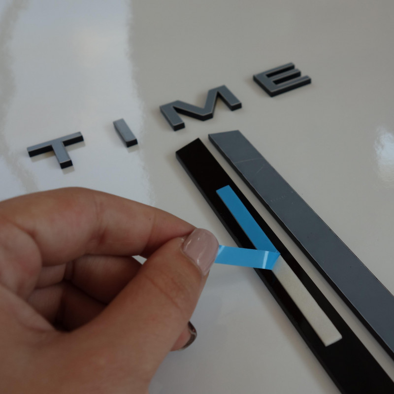 Wanduhr selbstklebend groß Plexiglas DIY STRONGO