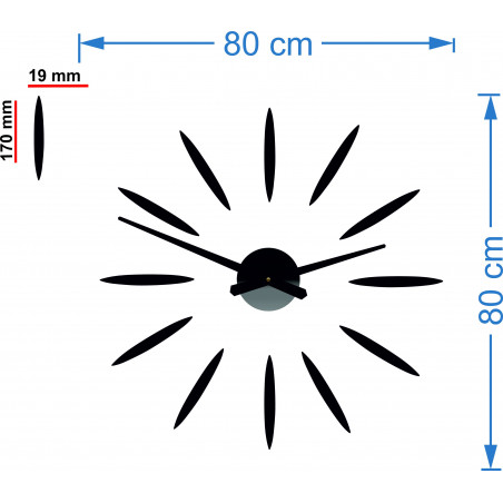 Wanduhr Sticky Sun Rays