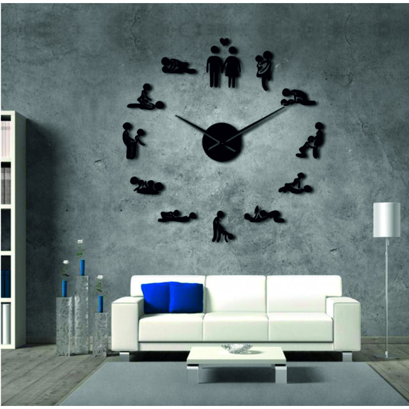 Kamasutra Spiegelwanduhr DIY 3D HROBESO