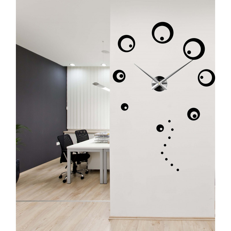 Wanduhr große Kreise Klebstoff DIY SVARBACH