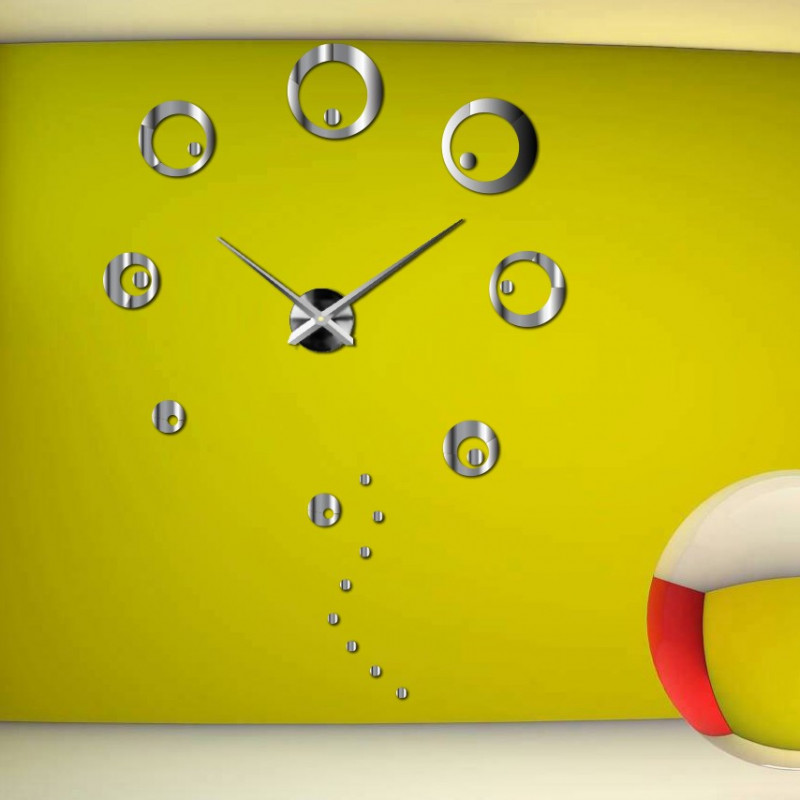 Wanduhr große Kreise selbstklebend DIY SVARBACH