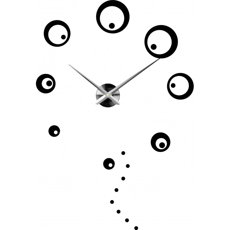 Wanduhr große Kreise selbstklebend DIY SVARBACH