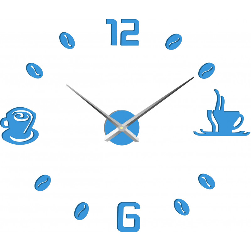 Große Wanduhr mit Klebstoff COFFE PLEXI