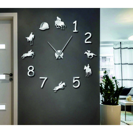 Große Wanduhr Rodeo Pferde Reiter Uhr 3D DIY Cowboys Große Wanduhr Rodeo Pferde Reiter Uhr 3D DIY Cowboys