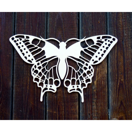 XLL 1100 X 647 mm Night butterfly carved from LEOPARTID wood plywood