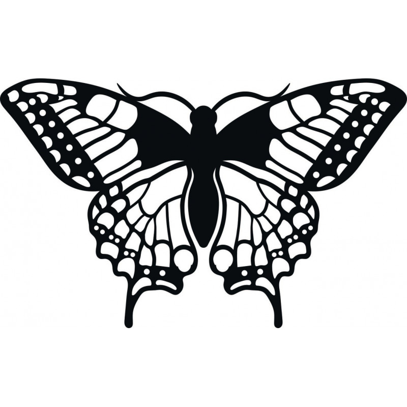 XLL 1100 X 647 mm Night butterfly carved from LEOPARTID wood plywood