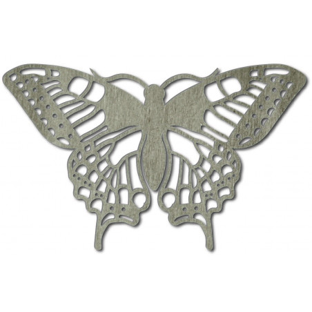 XLL 1100 X 647 mm Night butterfly carved from LEOPARTID wood plywood