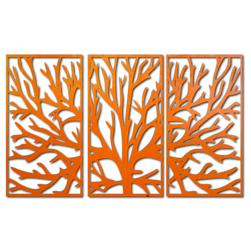 Farbenfrohes Wandbild eines Baumastes für das Wohnzimmer