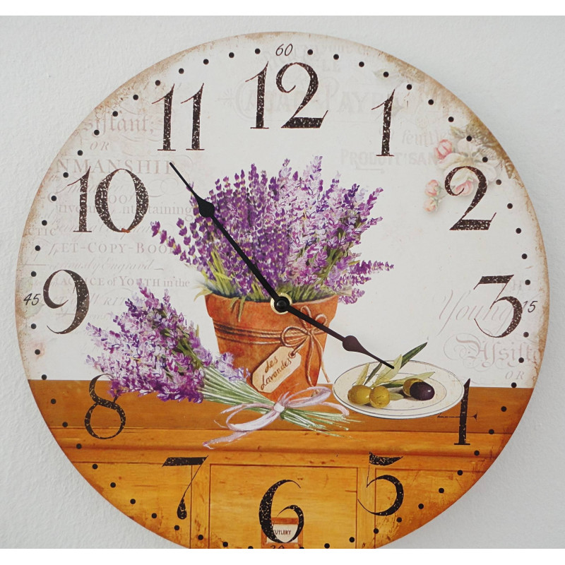 Holzuhr Lavendel Traum MDF . Fi 30 cm