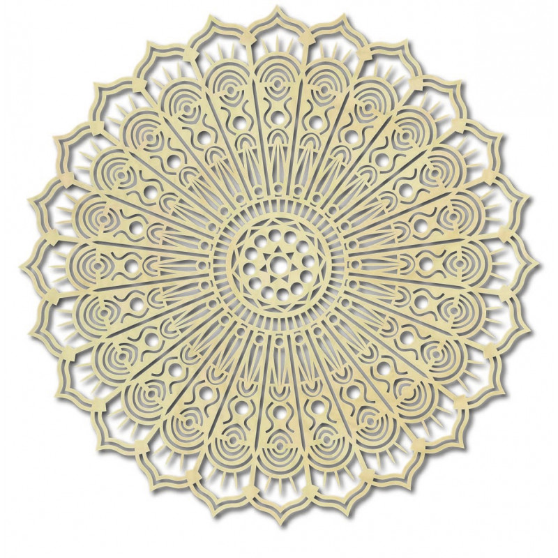 Mandala Blume des Friedens Holz Wandbild aus Sperrholz SILVIA