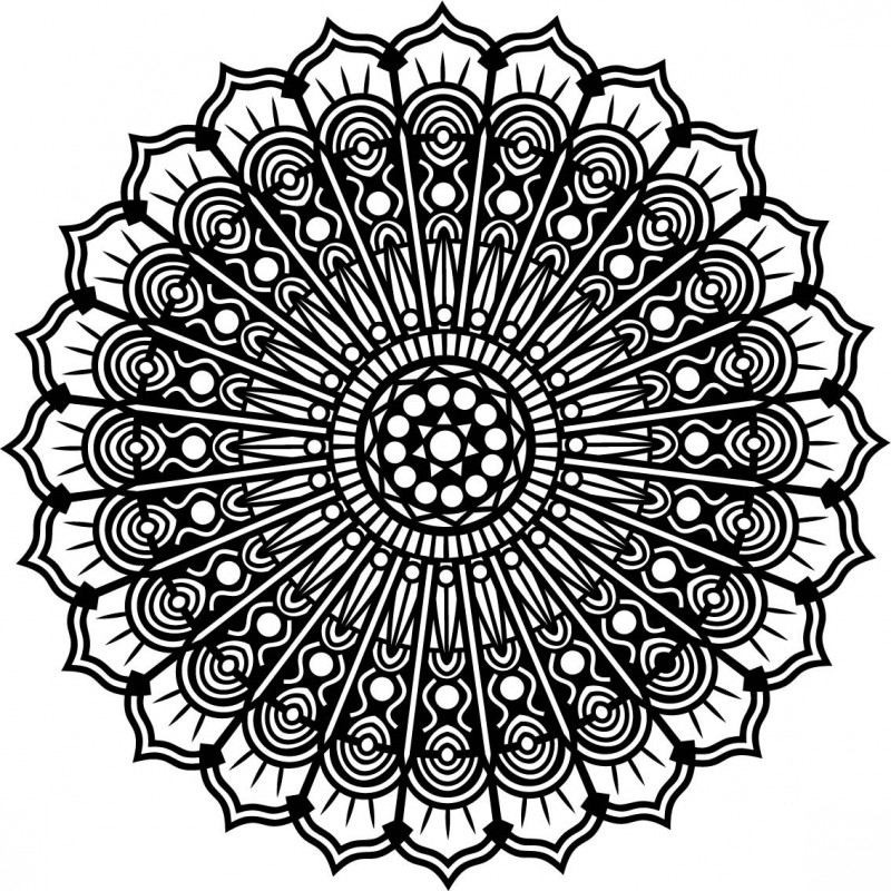 Mandala Blume des Friedens Holz Wandbild aus Sperrholz SILVIA