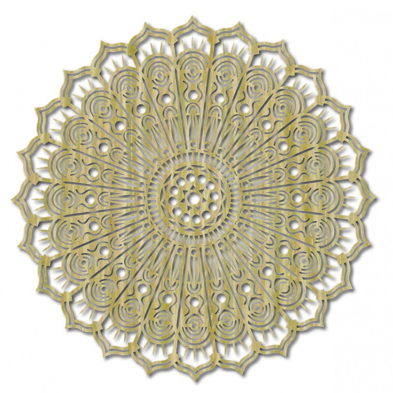 Mandala Blume des Friedens Holz Wandbild aus Sperrholz SILVIA