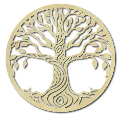 Wandbild eines Baumes aus Pappelsperrholz BIDHIA