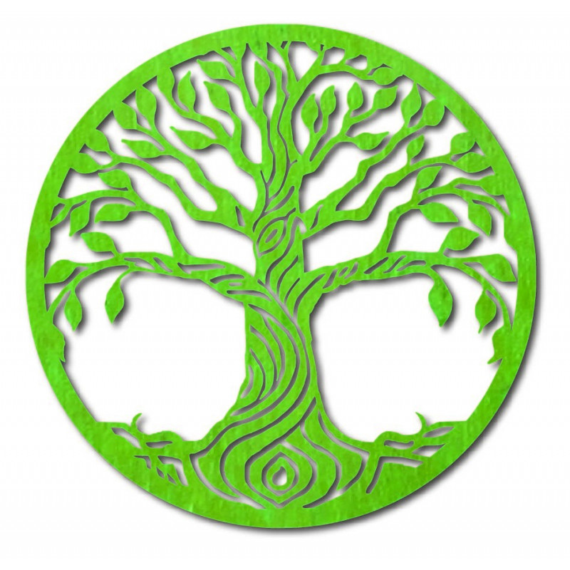 Wandbild eines Baumes aus Pappelsperrholz BIDHIA