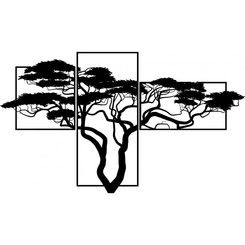 Holzwandgemälde BONSAI Das Gemälde besteht aus drei Teilen SKALICA