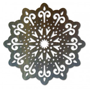 Wandbild Blume aus Sperrholz 2