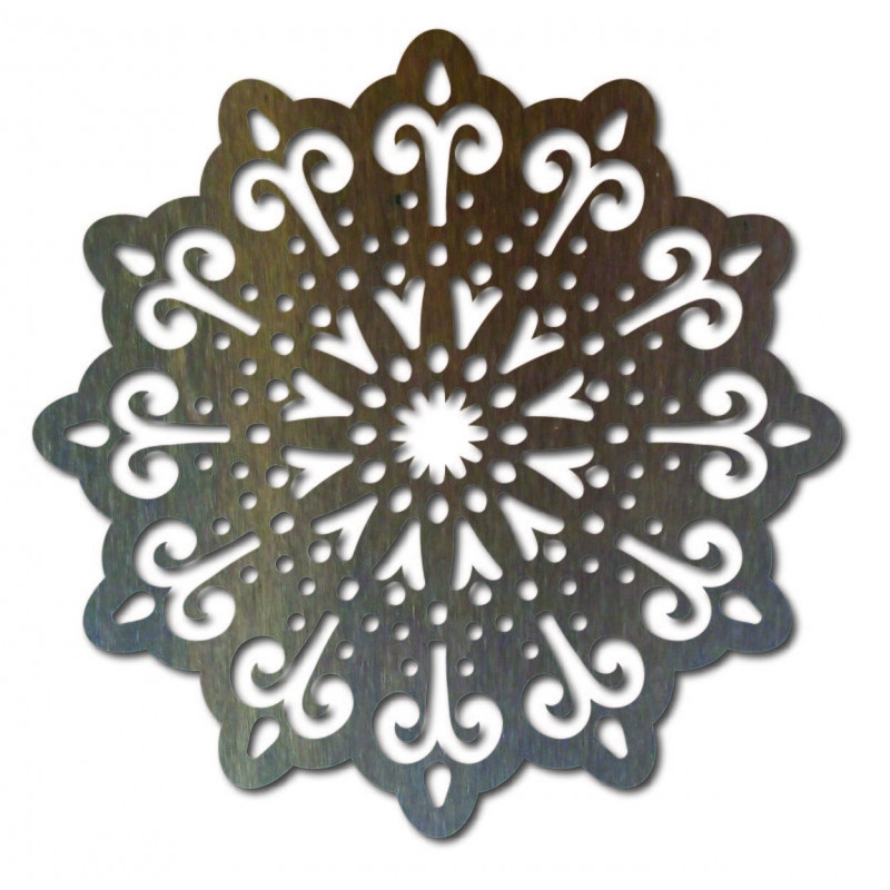 modernes Wandbild Blume aus Sperrholz Holz