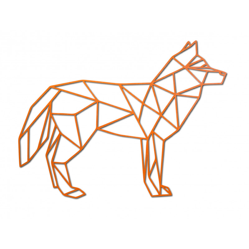 STYLESA geschnitztes Sperrholz-Wandgemälde Wolf PR0231 schwarz