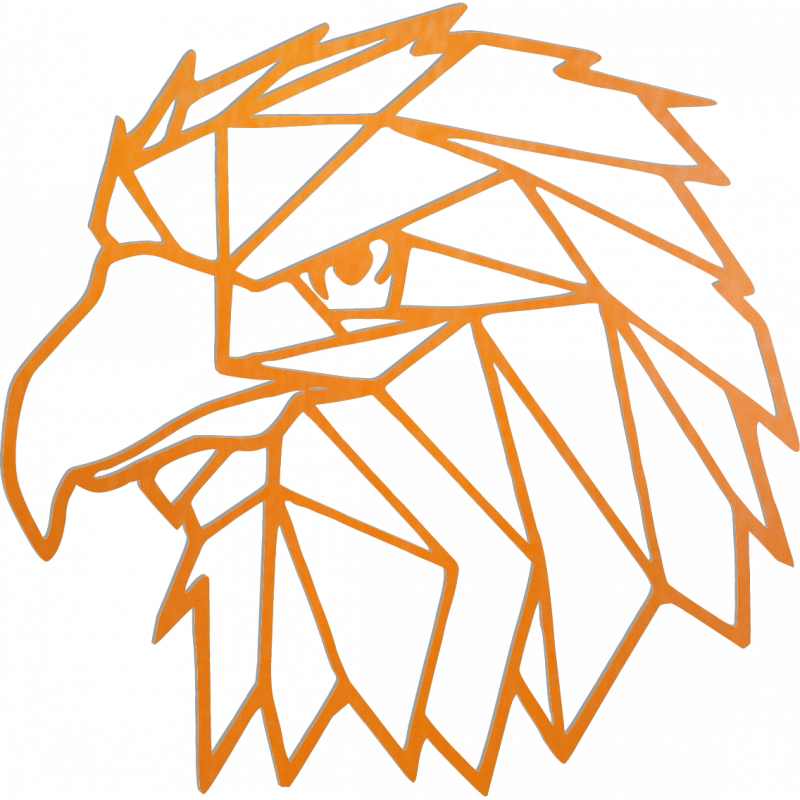 STYLESA Geschnitztes Wandgemälde geometrische Formen Adler PR0234 schwarz