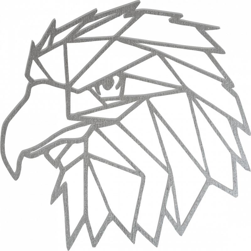 STYLESA Geschnitztes Wandgemälde geometrische Formen Adler PR0234 schwarz