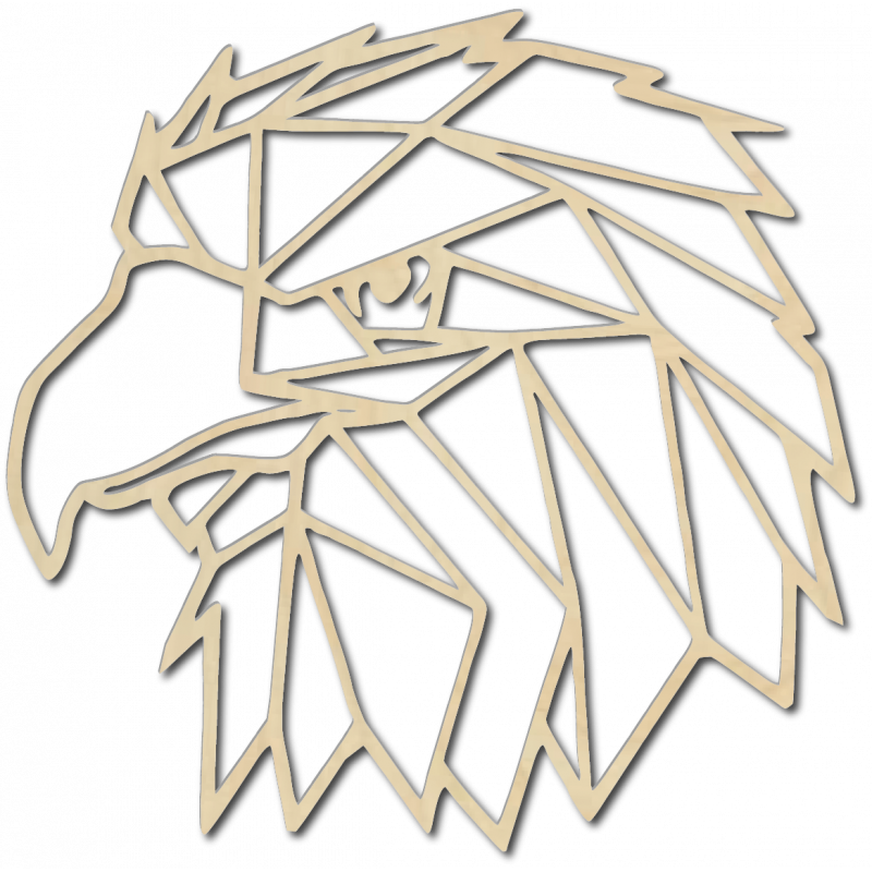 STYLESA Geschnitztes Wandgemälde geometrische Formen Adler PR0234 schwarz