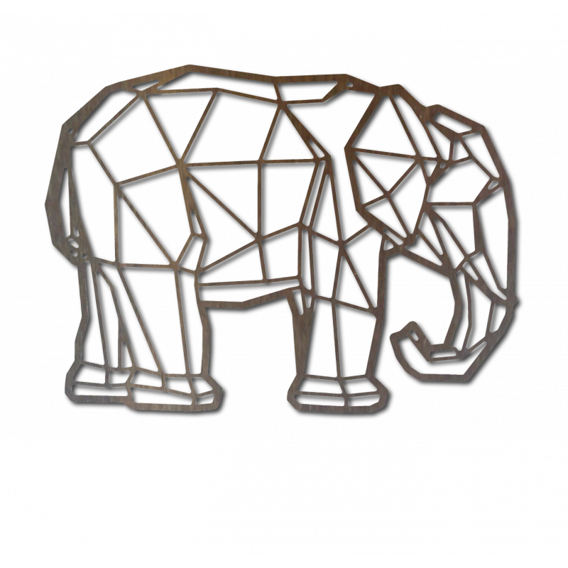 STYLESA Holzbild auf Sperrholz Elefant PR0239 schwarz