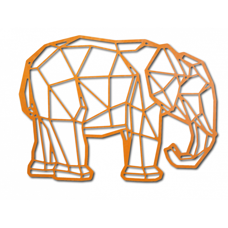 STYLESA Holzbild auf Sperrholz Elefant PR0239 schwarz