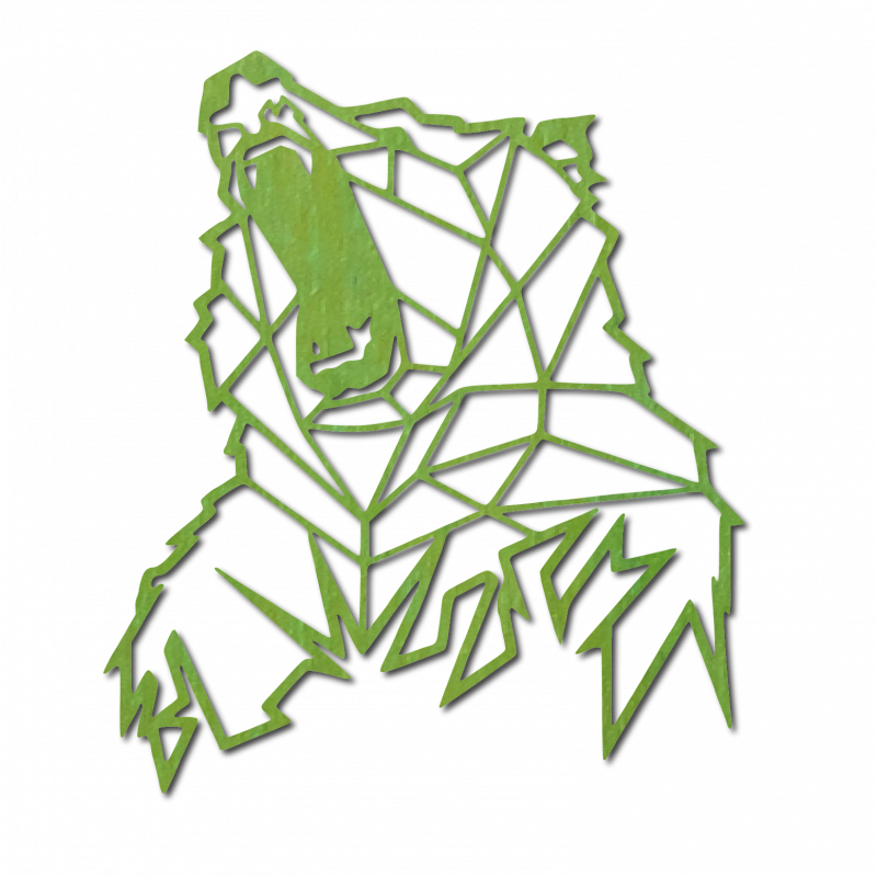 STYLESA geschnitzt Bild an der Wand aus Holz Bär PR0243 braun