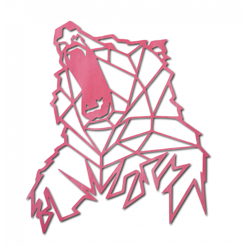 STYLESA geschnitzt Bild an der Wand aus Holz Bär PR0243 braun