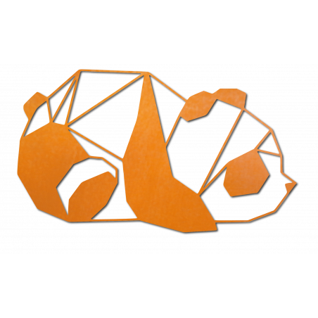 Orange geschnitzte Panda-Wandkunst Orange geschnitzte Panda-Wandkunst