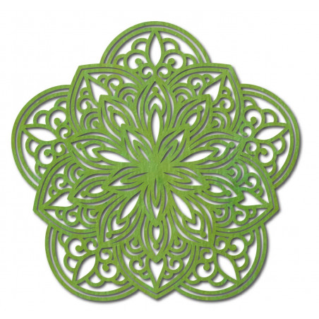 Blumengeschnitztes Mandala-Wandbild aus Holzsperrholz Blumengeschnitztes Mandala-Wandbild aus Holzsperrholz