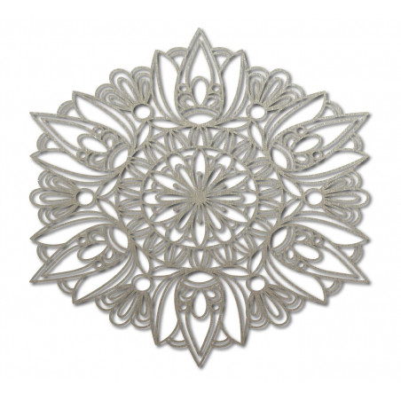 Geschnitztes Mandala-Holzgemälde auf Sperrholzwandrose Geschnitztes Mandala-Holzgemälde auf Sperrholzwandrose