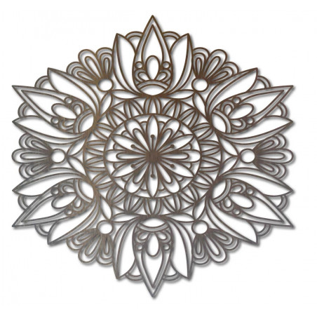 Geschnitztes Mandala-Holzgemälde auf Sperrholzwandrose Geschnitztes Mandala-Holzgemälde auf Sperrholzwandrose