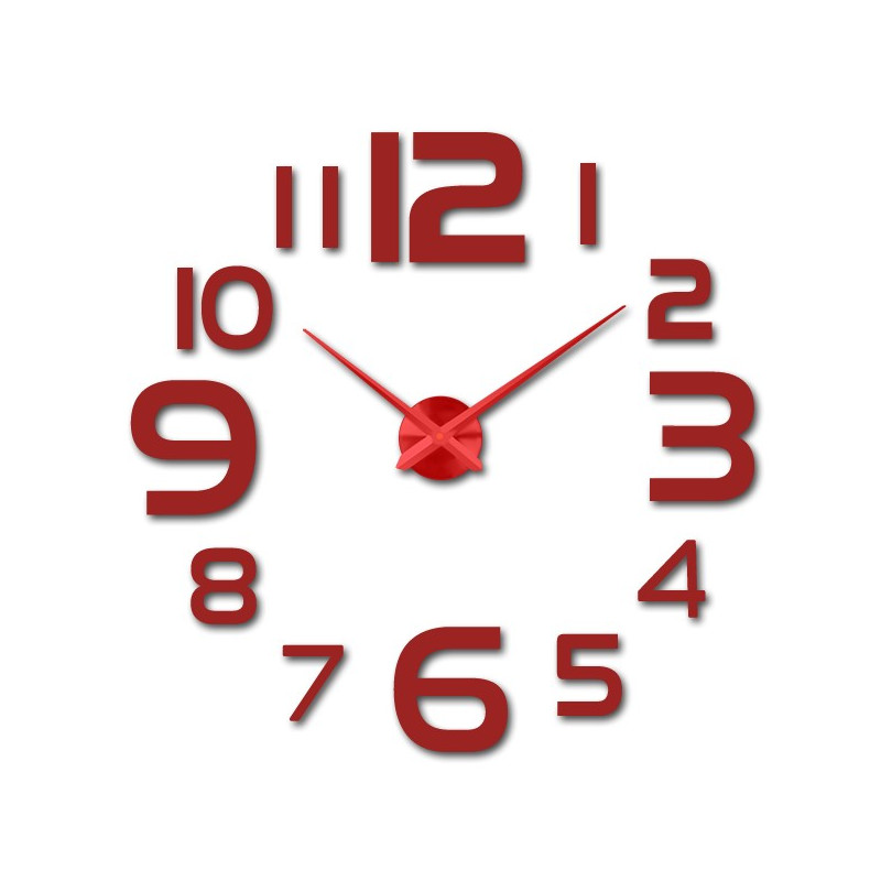 Große Wanduhr - moderne 3D Wanduhr zum Aufkleben. Wanduhren für die Küche und Wanduhren für das Wohnzimmer!