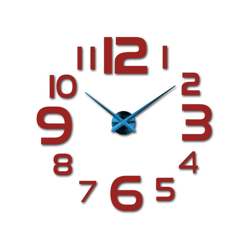 Große Wanduhr - moderne 3D Wanduhr zum Aufkleben. Wanduhren für die Küche und Wanduhren für das Wohnzimmer!