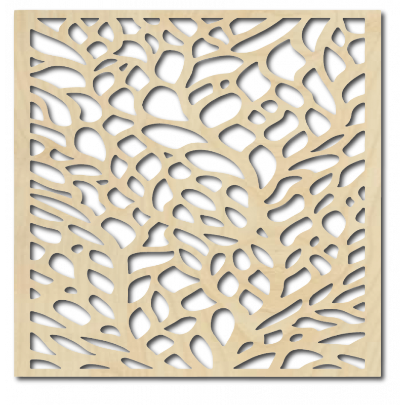 Geschnitztes Bild an der Wand eines hölzernen Sperrholzes KLIDKK