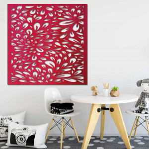 Geschnitztes Sperrholz Wandbild Blume HORLILG