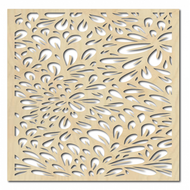 Geschnitztes Sperrholz Wandbild Blume HORLILG