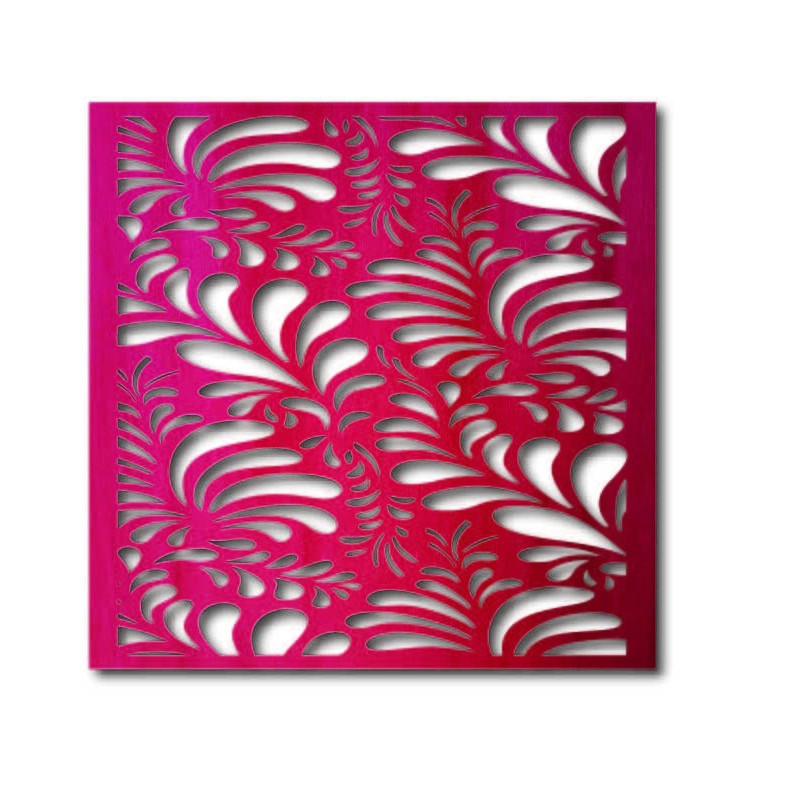 Geschnitztes Sperrholz Wandbild Blume LUPENE