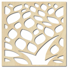 Geschnitzte Wandmalerei aus Sperrholz Blume LUSEKOJ 2