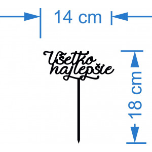 Plastikaussparung - Tortendekoration "Alles Gute - Größe"... 2