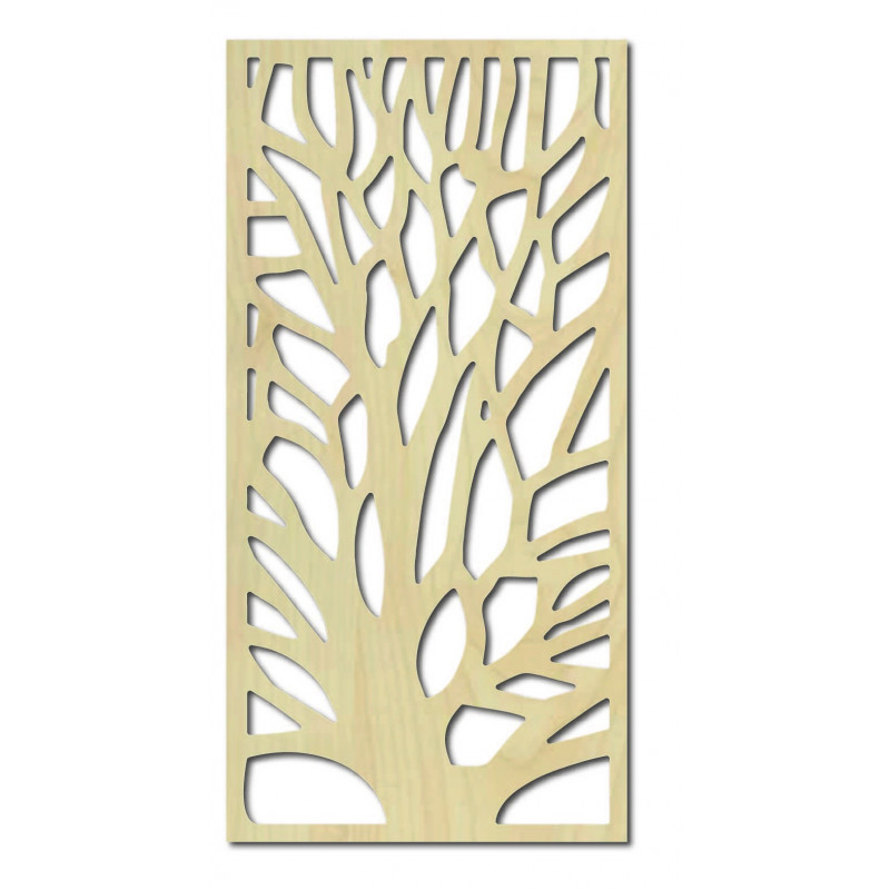 Wandbild aus Sperrholz geschnitzt Baum GUTE