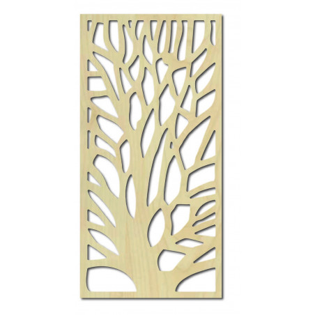 Wandbild aus Sperrholz geschnitzt Baum GUTE